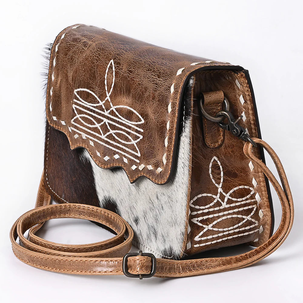 American Darling Crossbody Hair on Genuine Western Leather Women Bag