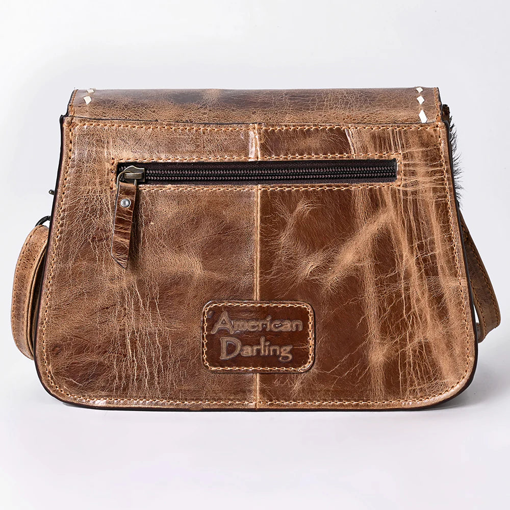American Darling Crossbody Hair on Genuine Western Leather Women Bag