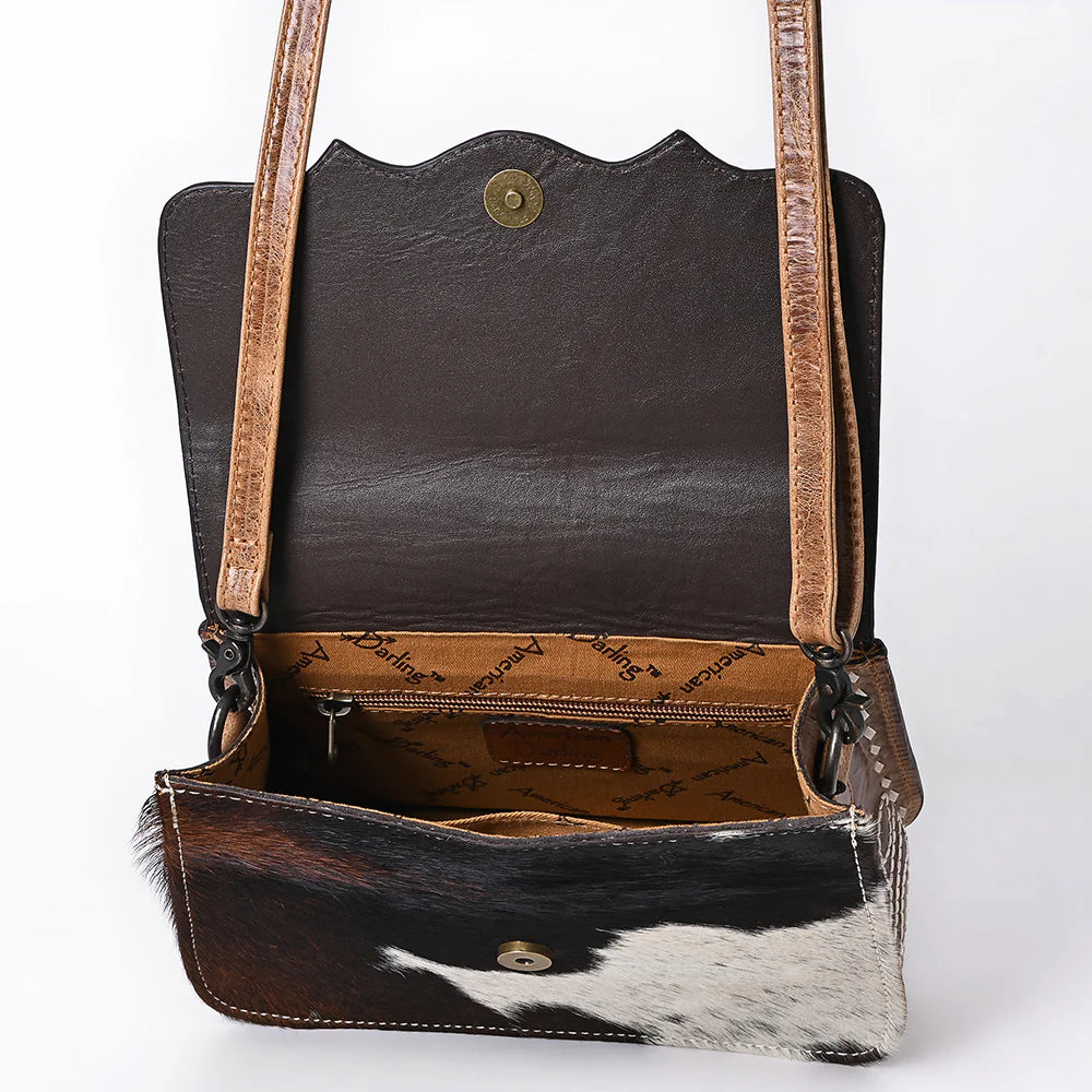 American Darling Crossbody Hair on Genuine Western Leather Women Bag