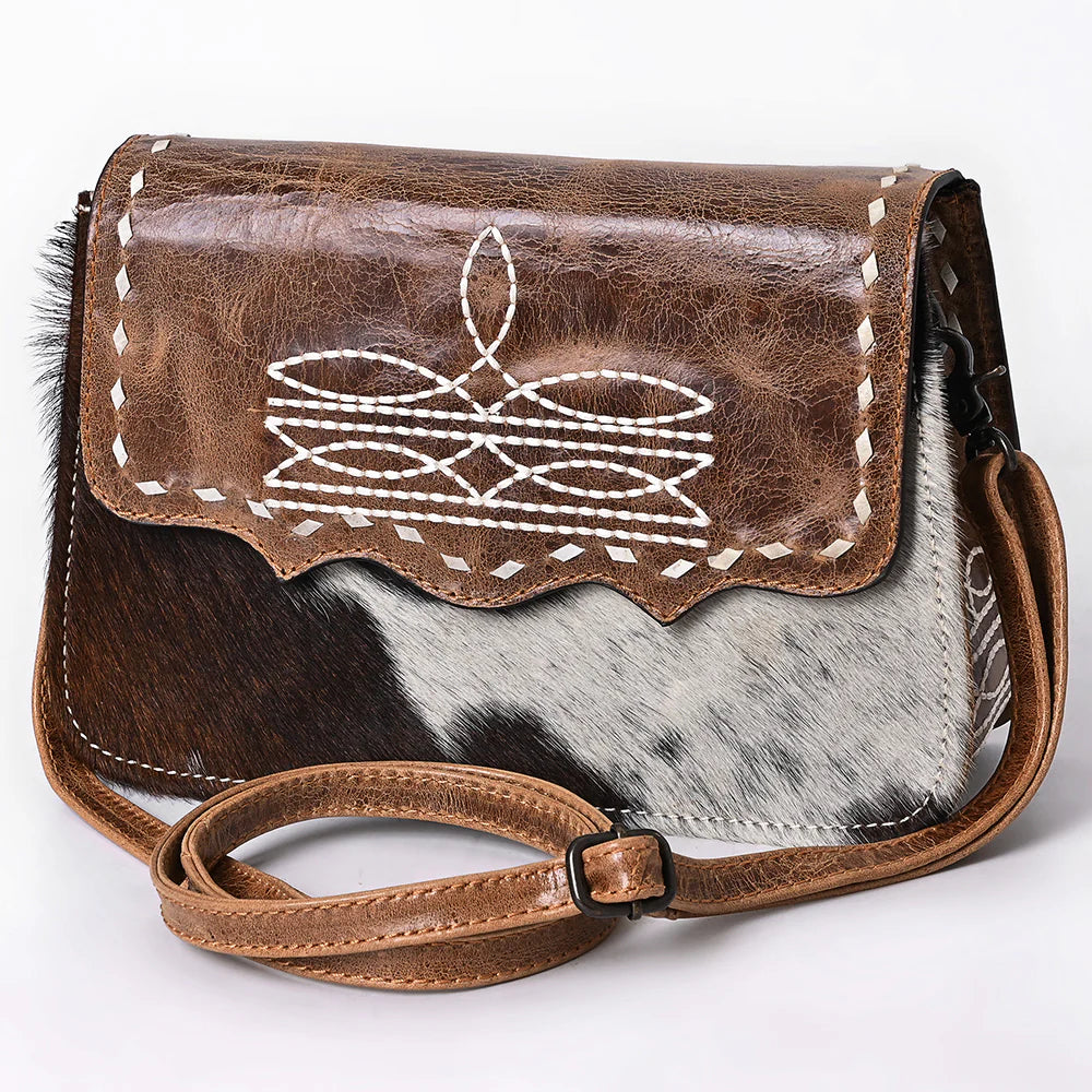 American Darling Crossbody Hair on Genuine Western Leather Women Bag