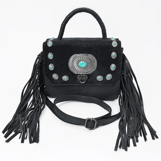 Black cowhide bag