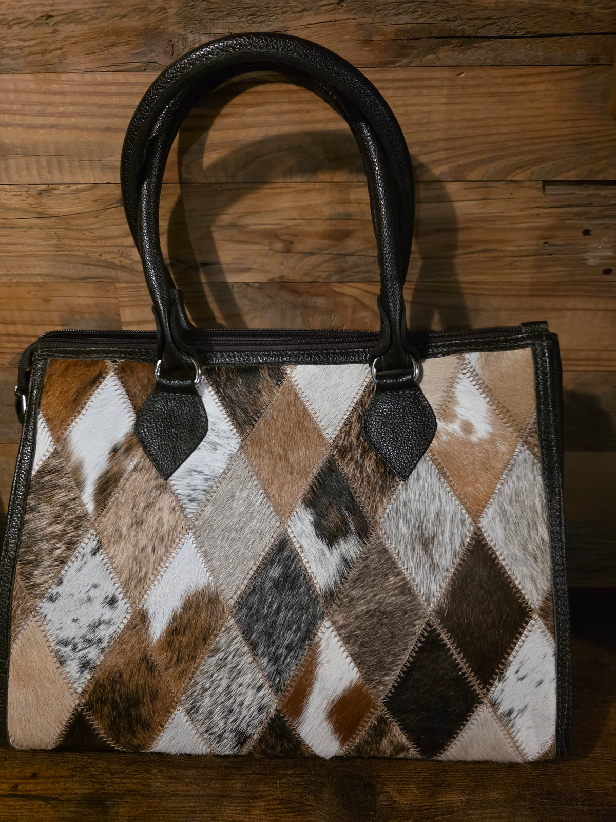 PATCH COWHIDE MEDIUM CROSSBODY