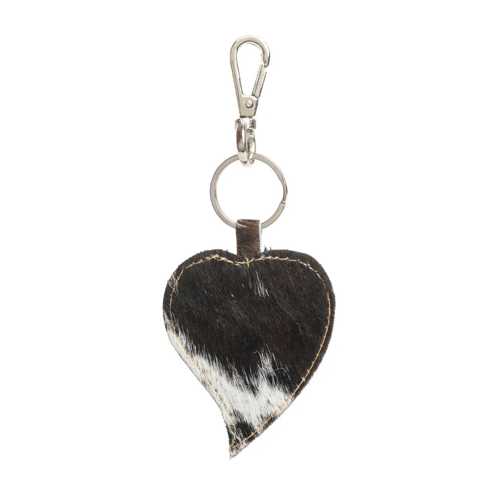 Myra Heart's Love Key Fob in Black & White