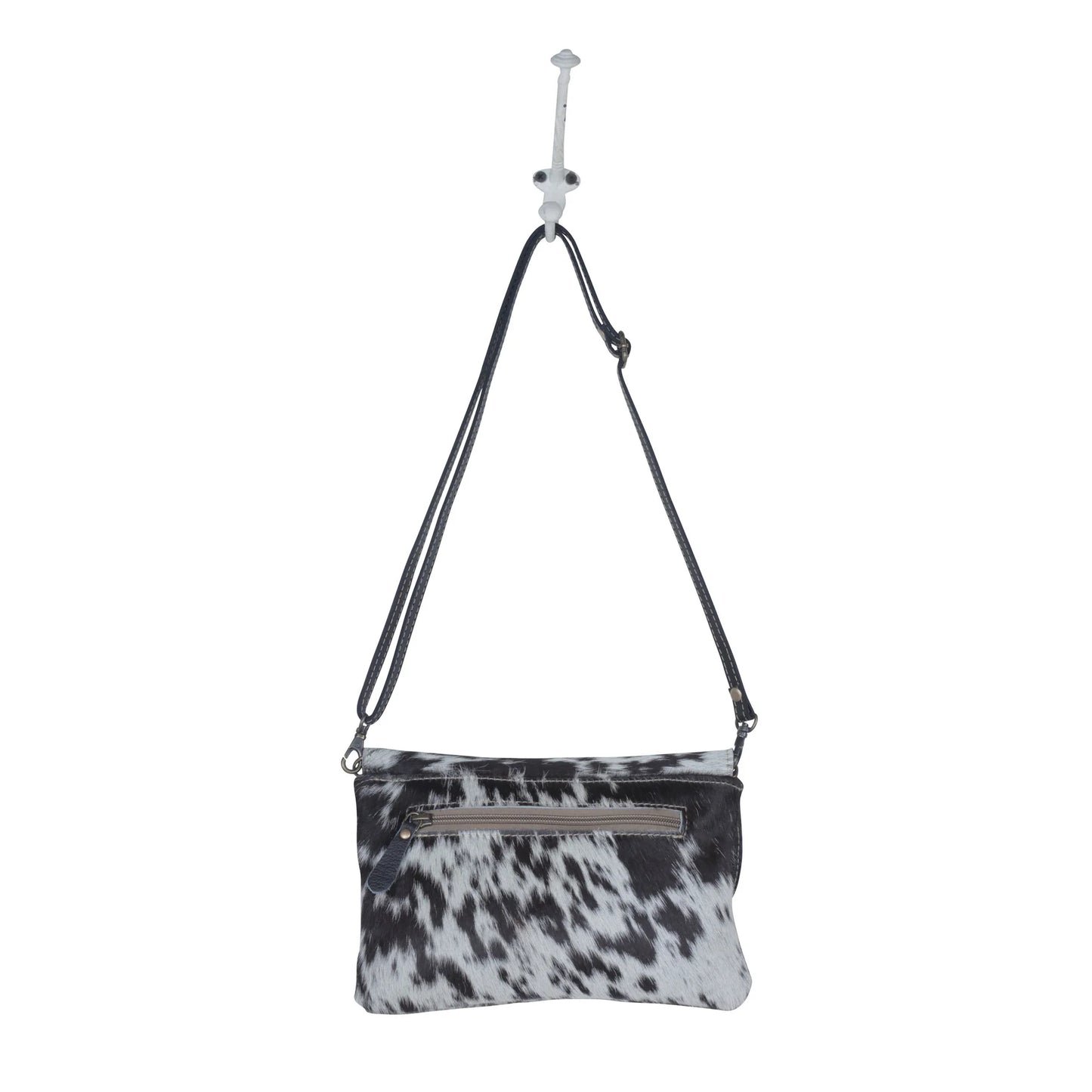 Blue Crescent Hand-Tooled Bag