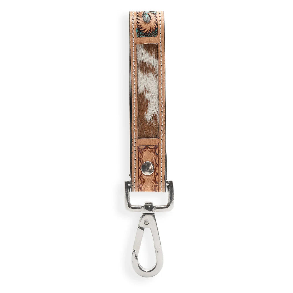 Myra Jackstone Hand-tooled Leather Key Fob