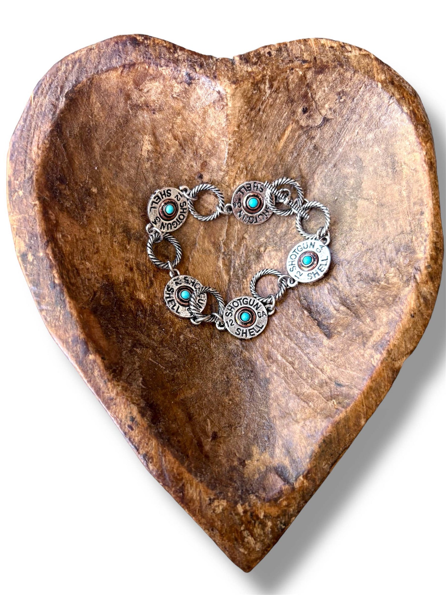 Western Sh&tg&n Shell Turquoise Stone Linked Bracelet