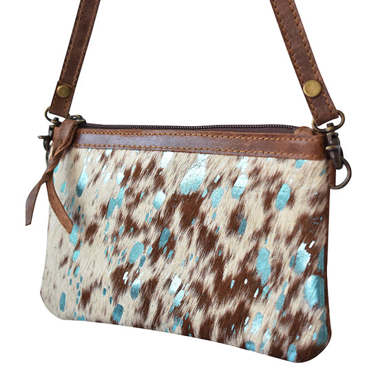 Hair-On Cowhide Crossbody - Western Fringe Leather Purse