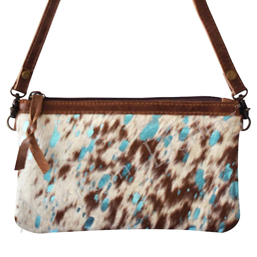 Hair-On Cowhide Crossbody - Western Fringe Leather Purse
