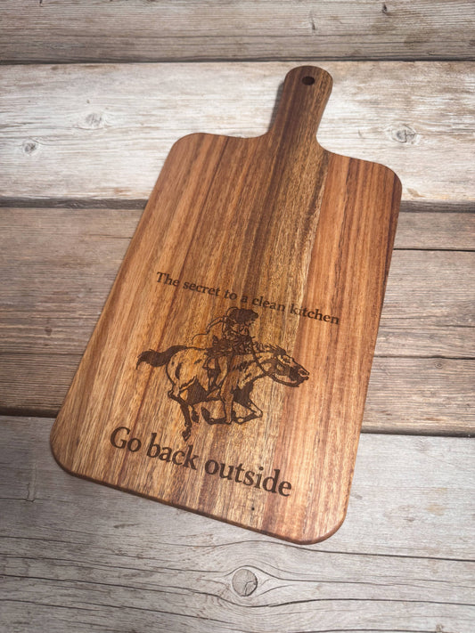 Small Cutting Board - Go Back Outside 
