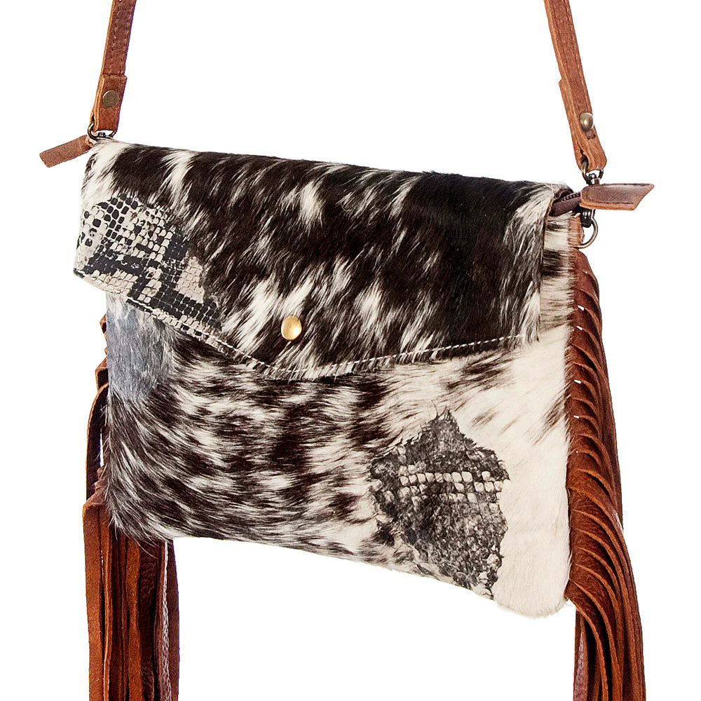 Crossbody Hair-On Genuine Leather Western Women Bag Handbag Purse