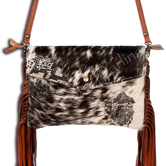 Crossbody Hair-On Genuine Leather Western Women Bag Handbag Purse