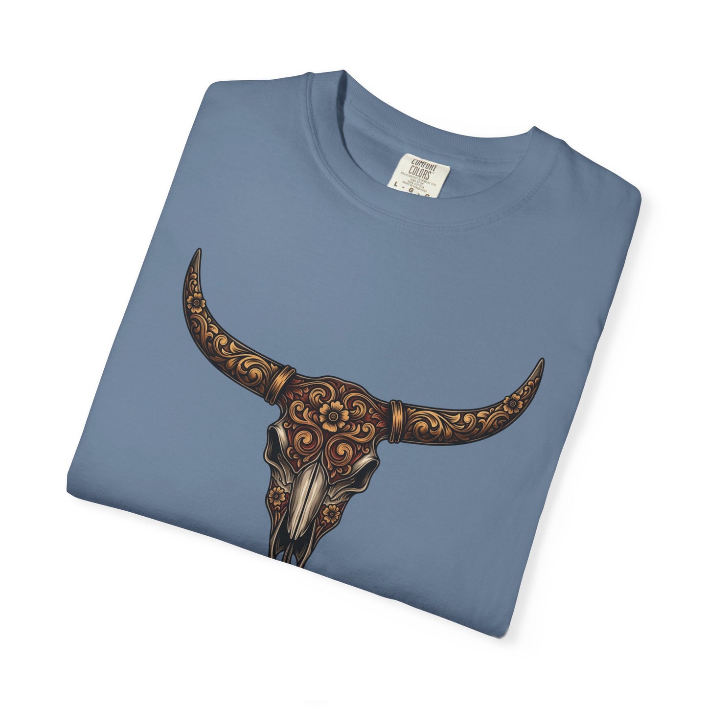 Bohemian Bull Skull T-Shirt, Unisex Vintage Style Tee for Trendy Outings, Gift for Friends, Festival Apparel, Casual Everyday Wear