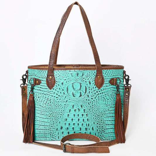 American Darling Crocodile embossed genuine cowhide leather
