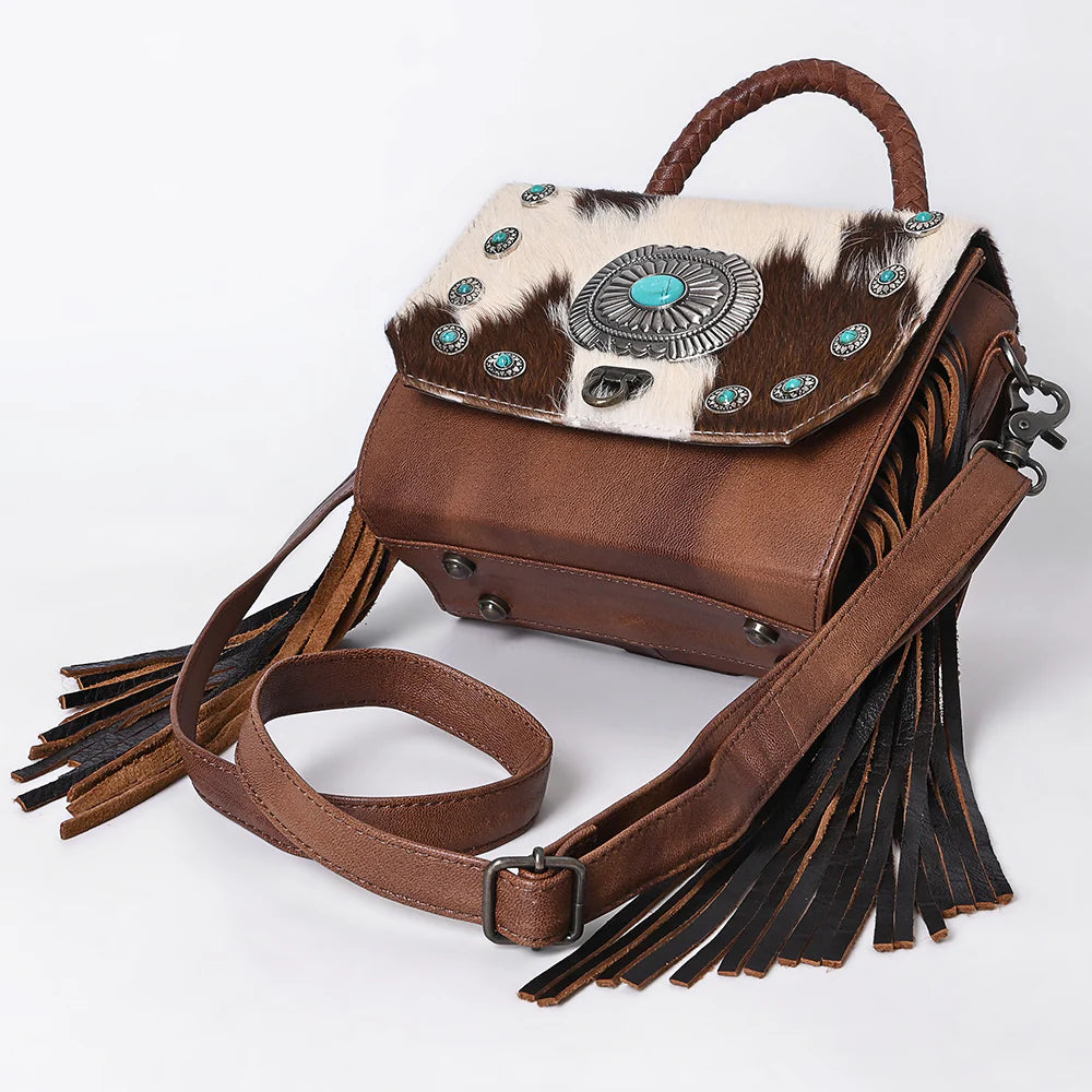 Crossbody Hair On Genuine Leather Western Women Bag
