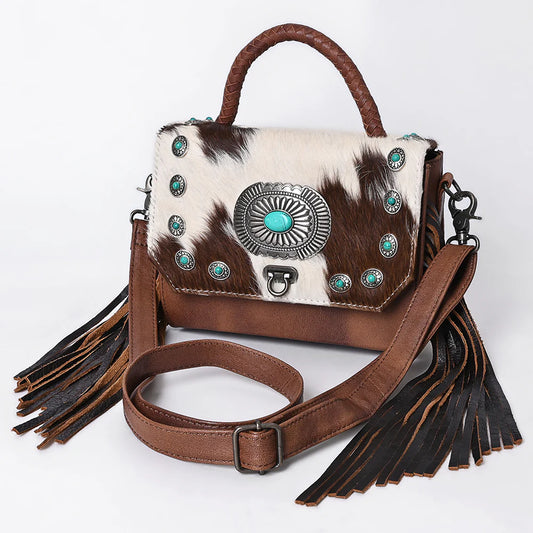 Crossbody Hair On Genuine Leather Western Women Bag