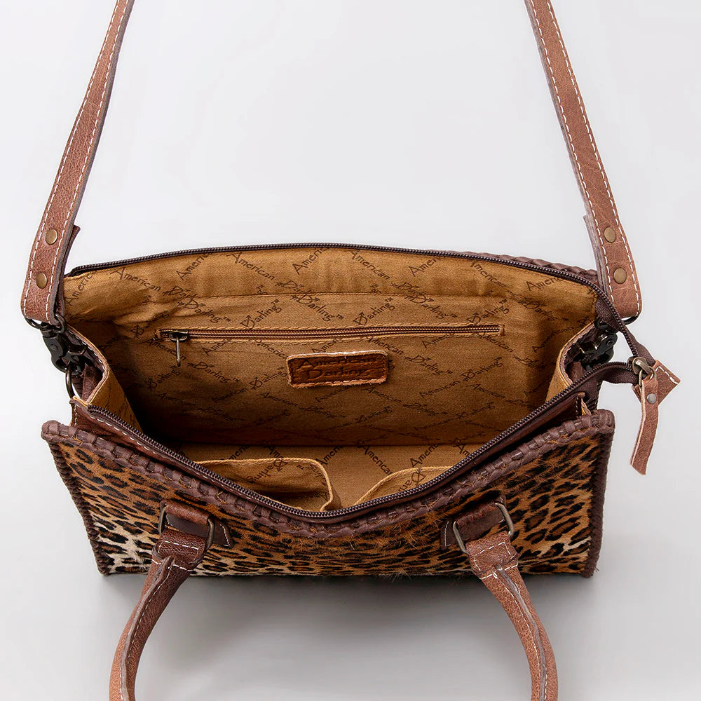 American Darling Women's Tote Bag Western Hair-On Genuine Leather Handbag and Ladies Purse