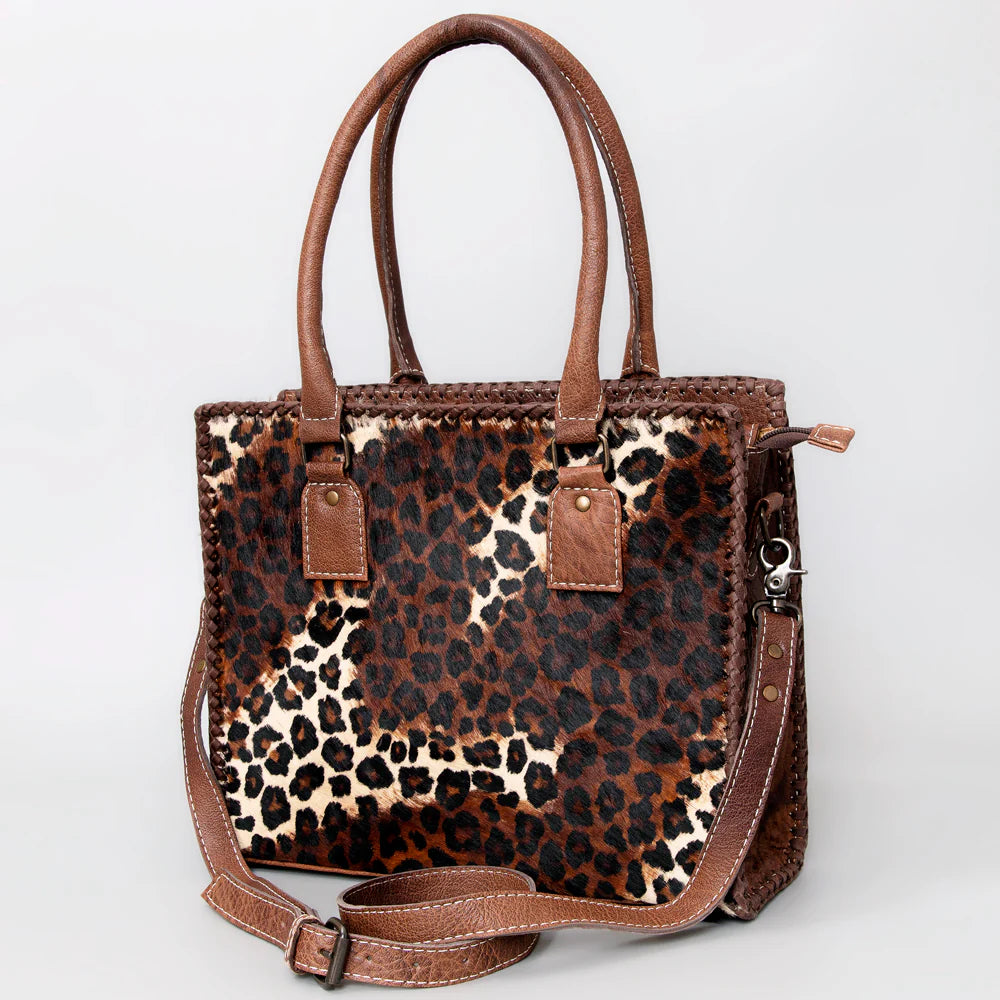 American Darling Women's Tote Bag Western Hair-On Genuine Leather Handbag and Ladies Purse