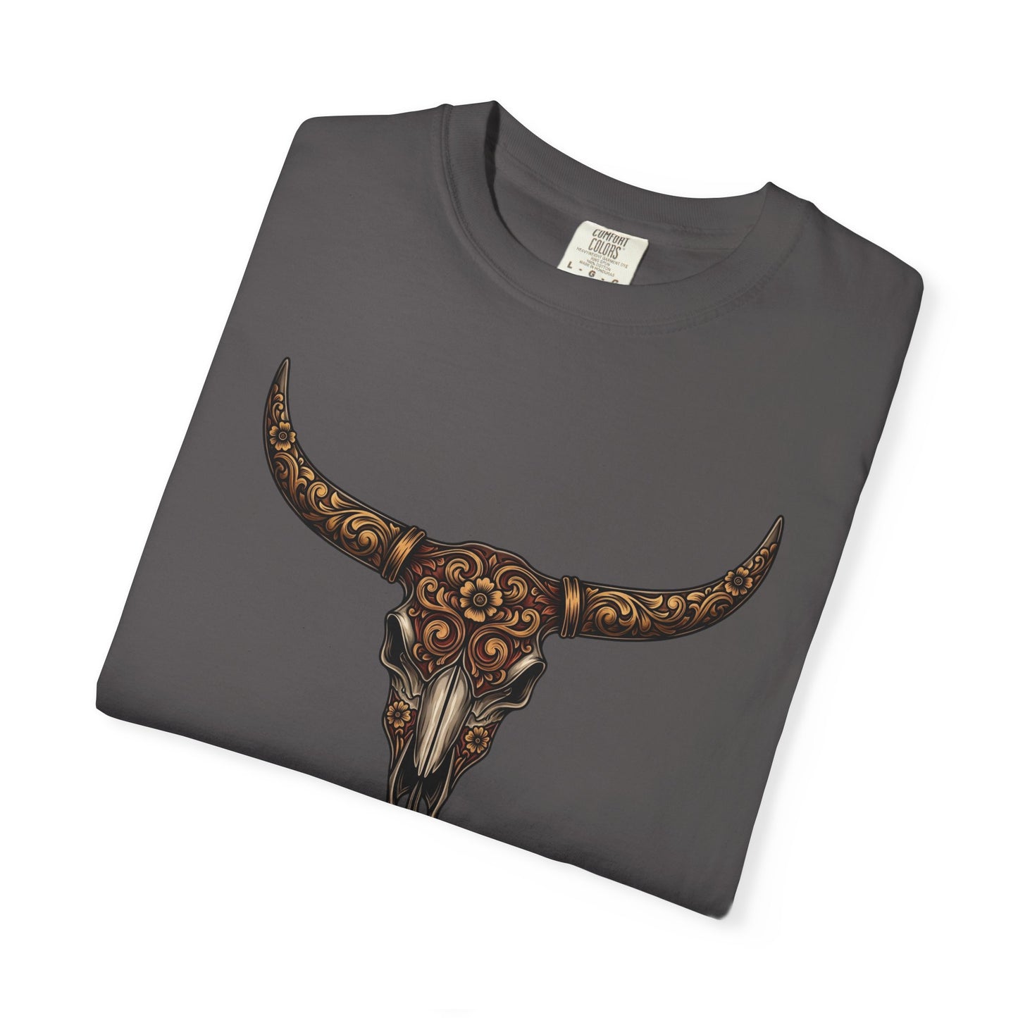 Bohemian Bull Skull T-Shirt, Unisex Vintage Style Tee for Trendy Outings, Gift for Friends, Festival Apparel, Casual Everyday Wear