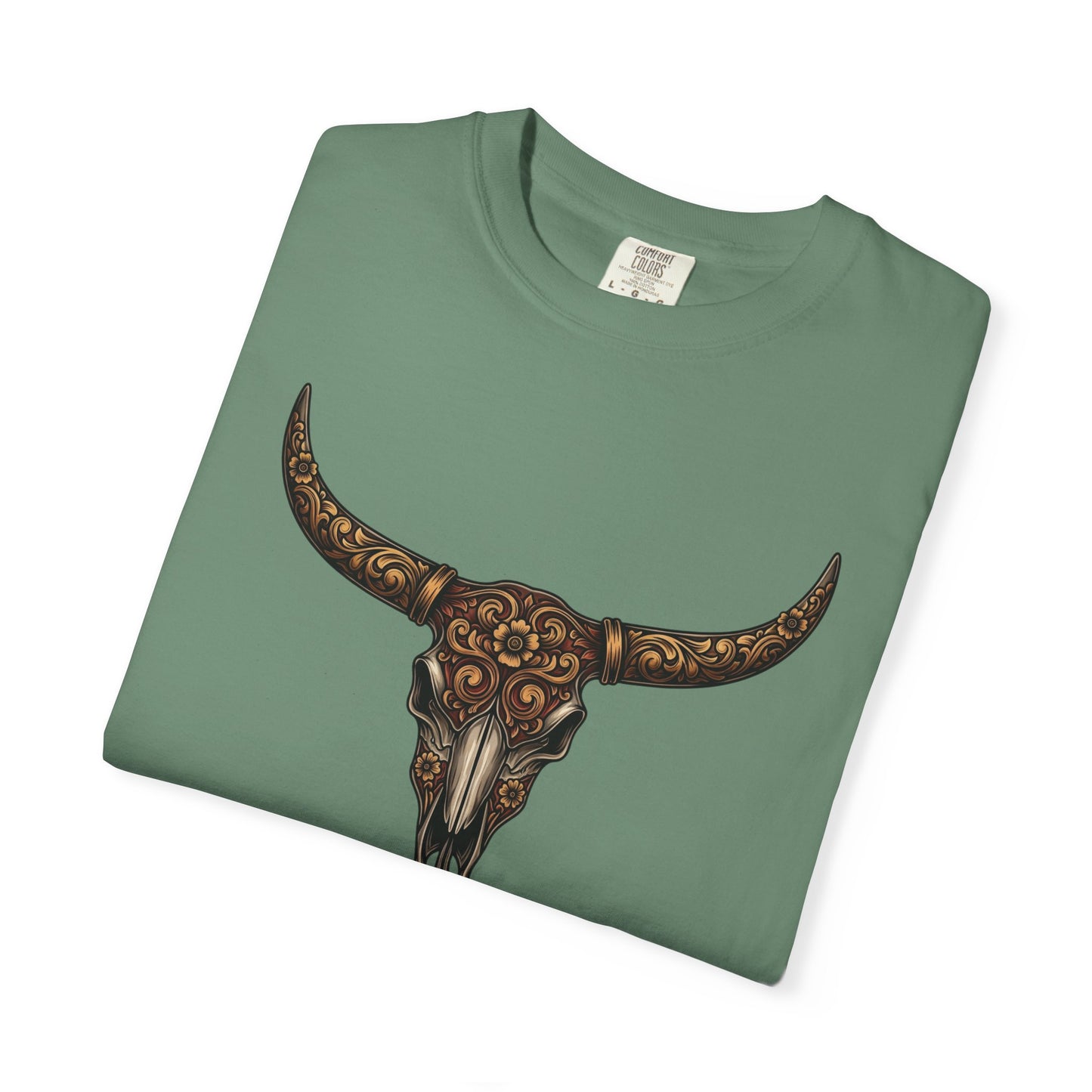 Bohemian Bull Skull T-Shirt, Unisex Vintage Style Tee for Trendy Outings, Gift for Friends, Festival Apparel, Casual Everyday Wear