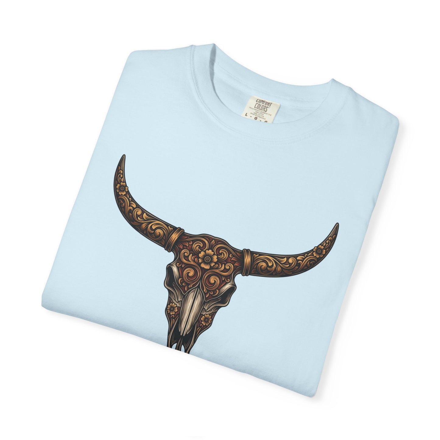 Bohemian Bull Skull T-Shirt, Unisex Vintage Style Tee for Trendy Outings, Gift for Friends, Festival Apparel, Casual Everyday Wear
