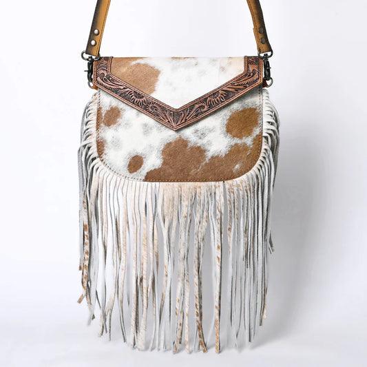 O'Hlay Cross Body Hand Tooled Hair-On Genuine Leather women bag western handbag purse