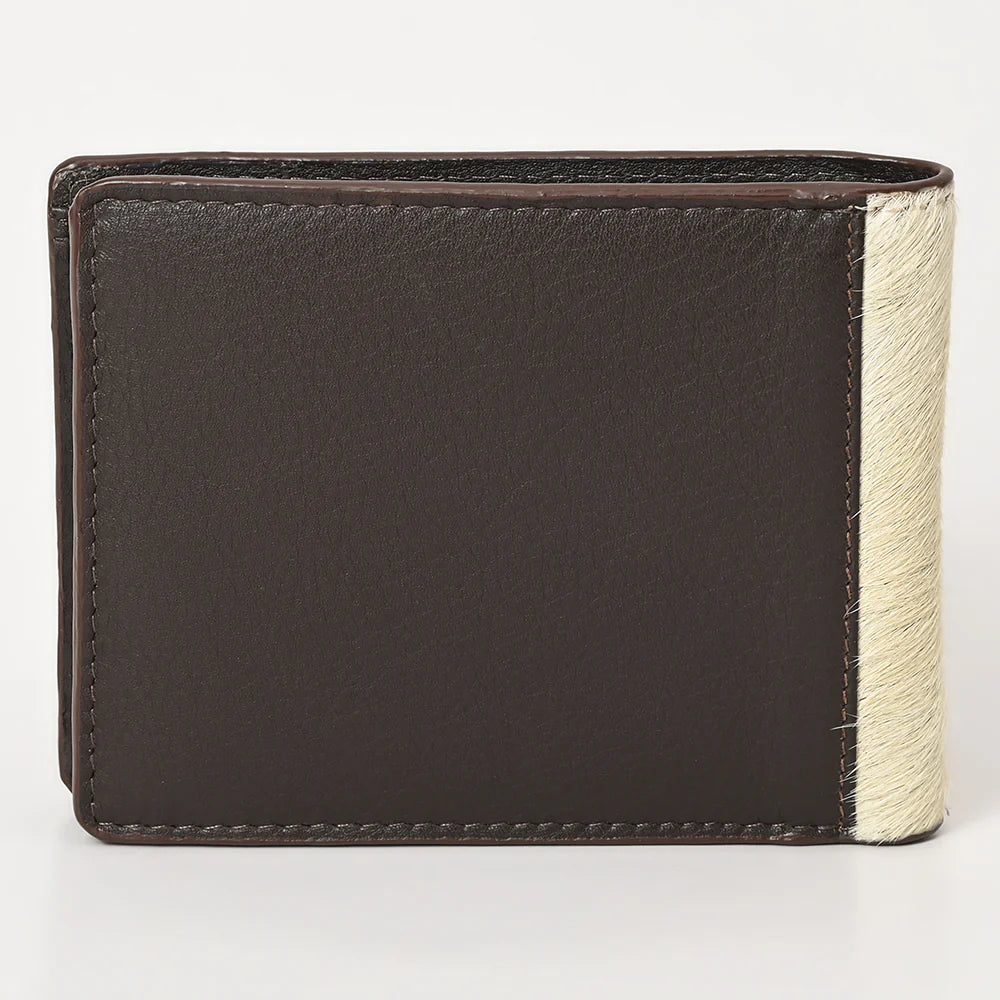 Western Hair-On Leather Rodeo Wallet - Engraved Design