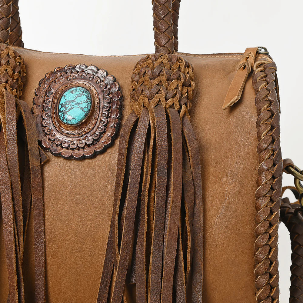 Genuine Leather Western Duffel Bag