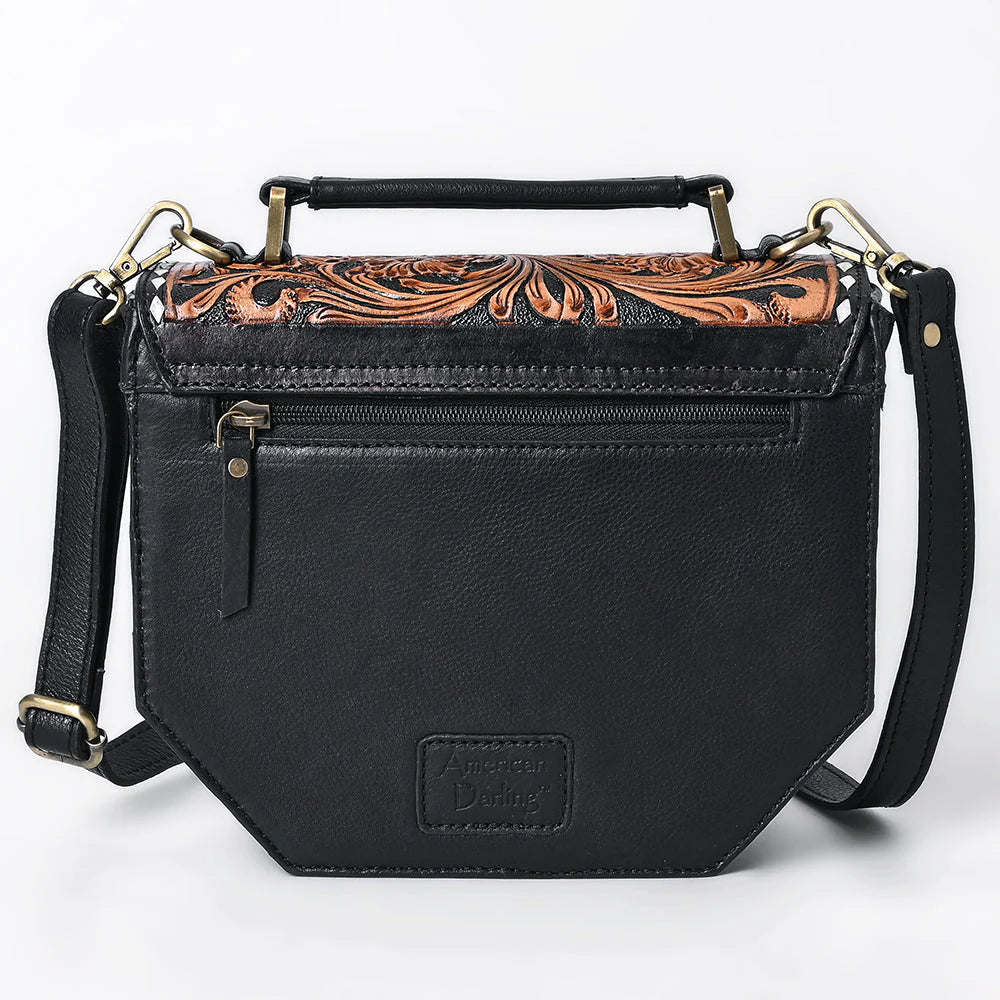 Western Quilted Leather Crossbody Bag