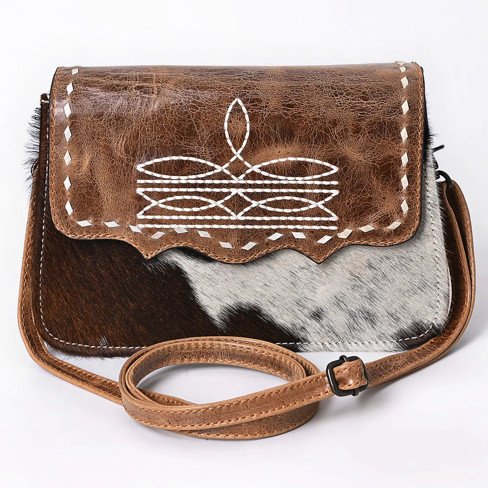American Darling Crossbody Hair on Genuine Western Leather Women Bag