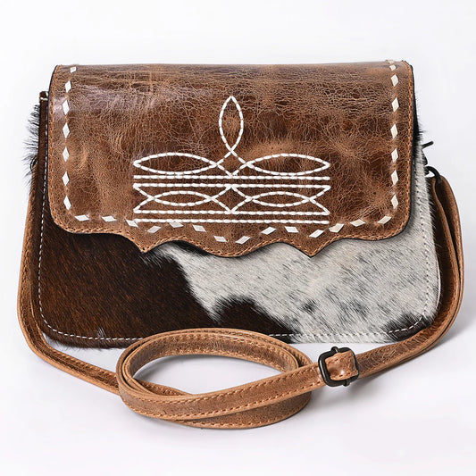 American Darling Crossbody Hair on Genuine Western Leather Women Bag