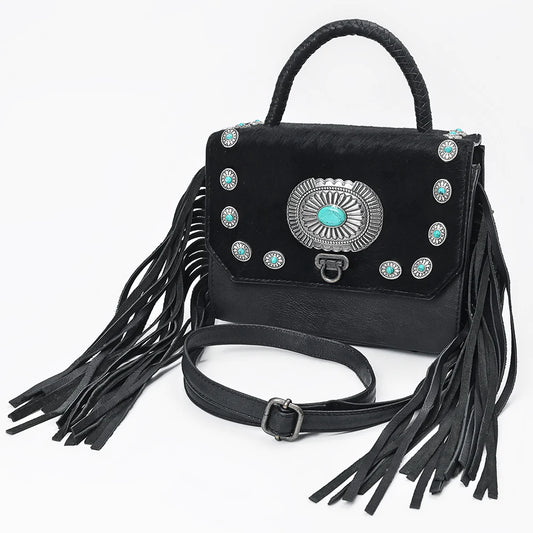 Black cowhide bag