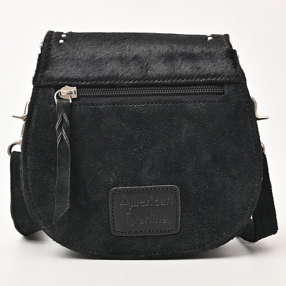 Black cowhide Snaffle bag