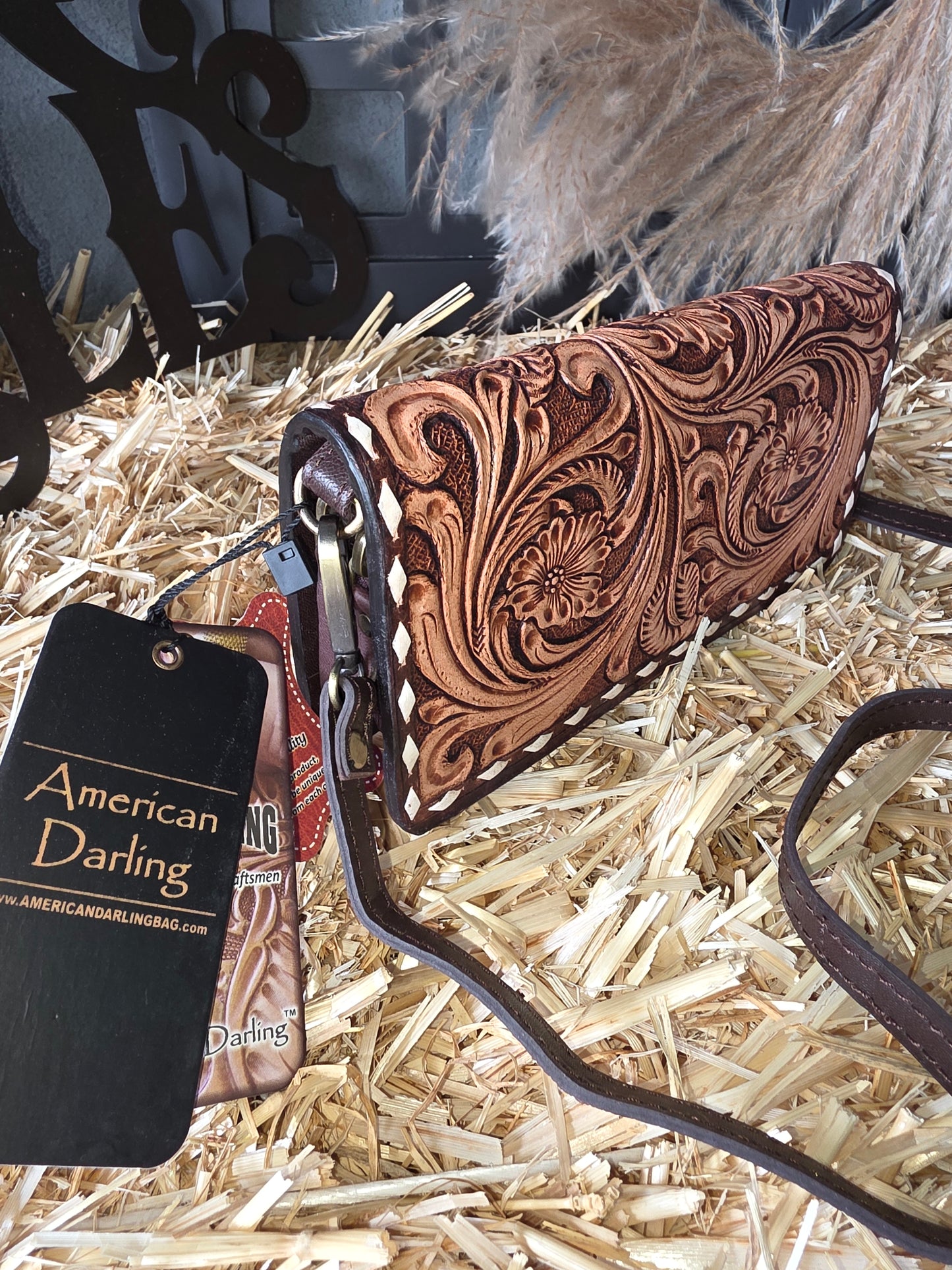 Organizer Saddle Blanket Genuine Leather Western Women Bag Handbag Purse