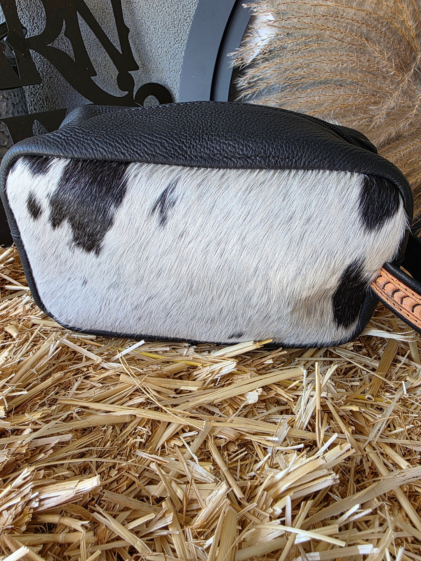 Cowhide Leather Makeup Bag