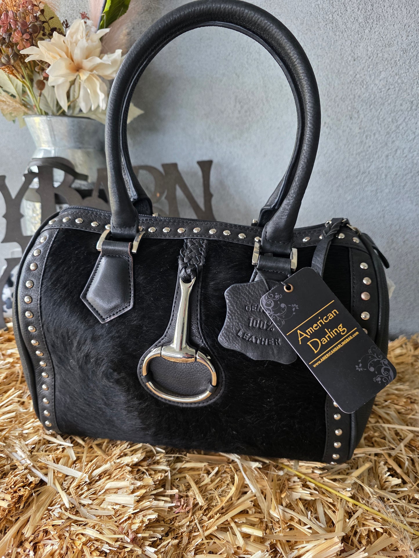 Snaffle bit duffle cowhide and leather