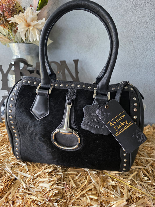 Snaffle bit duffle cowhide and leather
