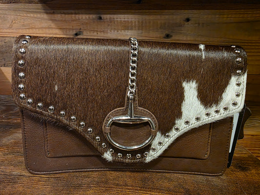 SNAFFLE BIT CROSSBODY CHAIN BAG COWHIDE
