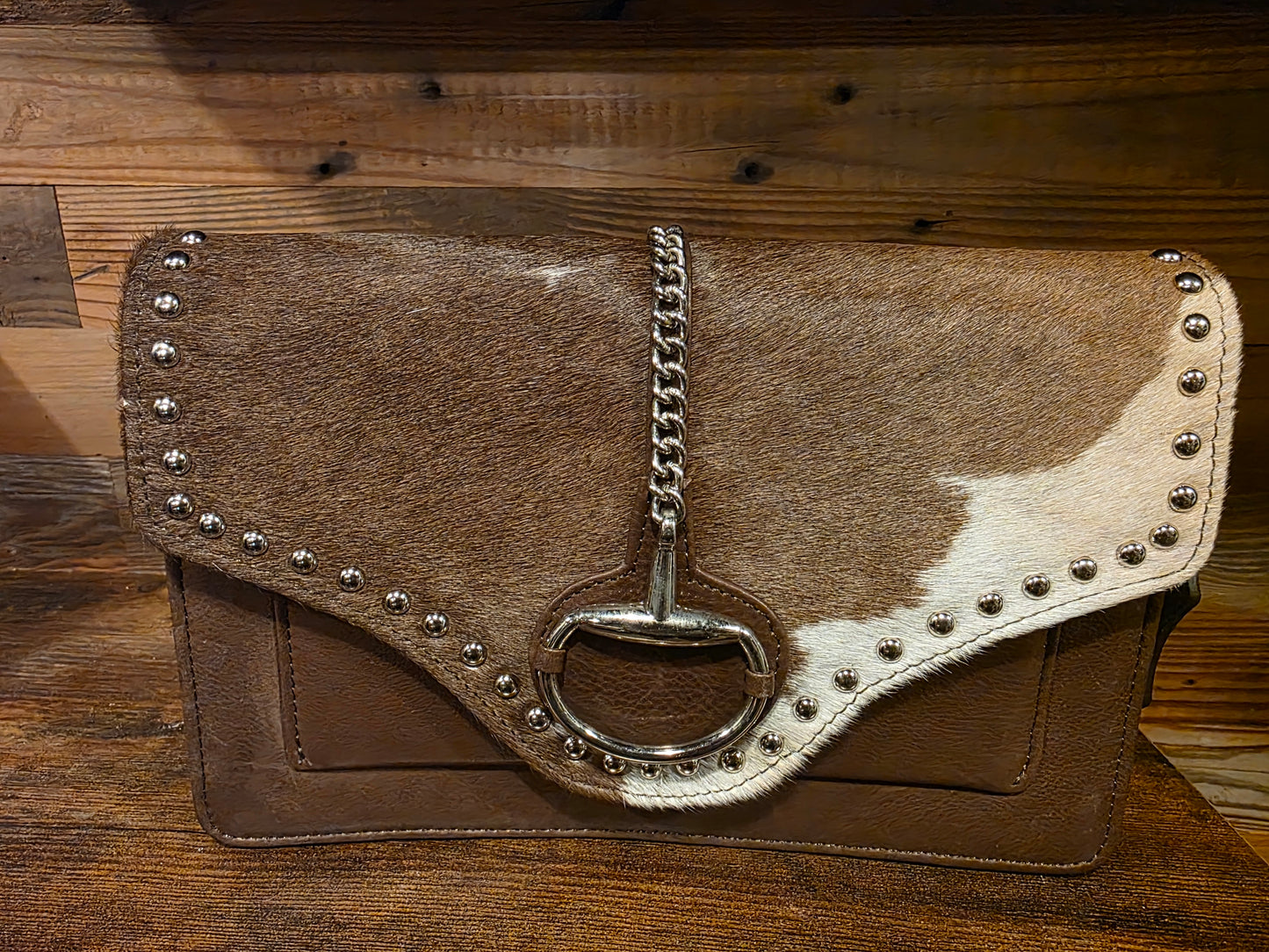 SNAFFLE BIT CROSSBODY CHAIN BAG COWHIDE
