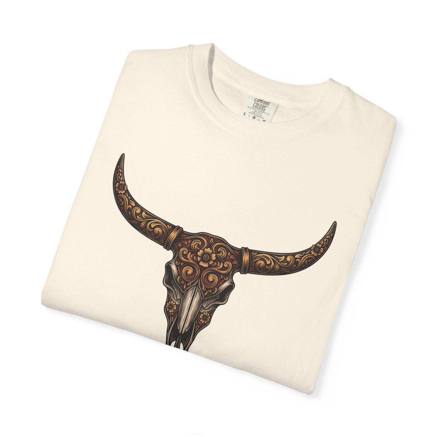 Bohemian Bull Skull T-Shirt, Unisex Vintage Style Tee for Trendy Outings, Gift for Friends, Festival Apparel, Casual Everyday Wear