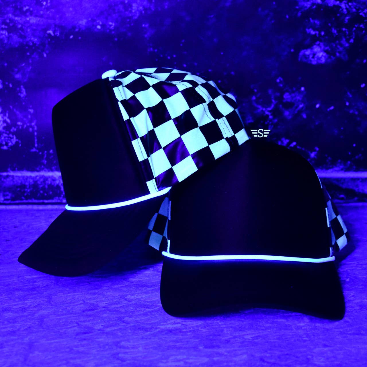 LIMITED EDITION Luminescent Checkered Back Trucker Hat
