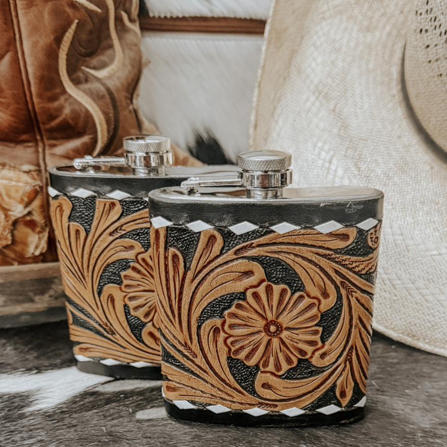 Legend Leather Flask Stainless Steel Men & Women Gift