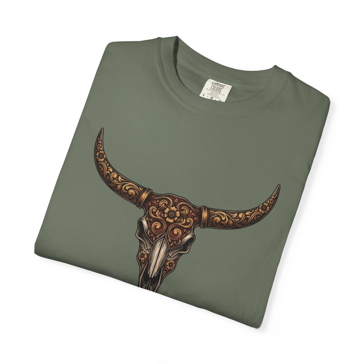 Bohemian Bull Skull T-Shirt, Unisex Vintage Style Tee for Trendy Outings, Gift for Friends, Festival Apparel, Casual Everyday Wear