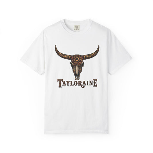 Bohemian Bull Skull T-Shirt, Unisex Vintage Style Tee for Trendy Outings, Gift for Friends, Festival Apparel, Casual Everyday Wear