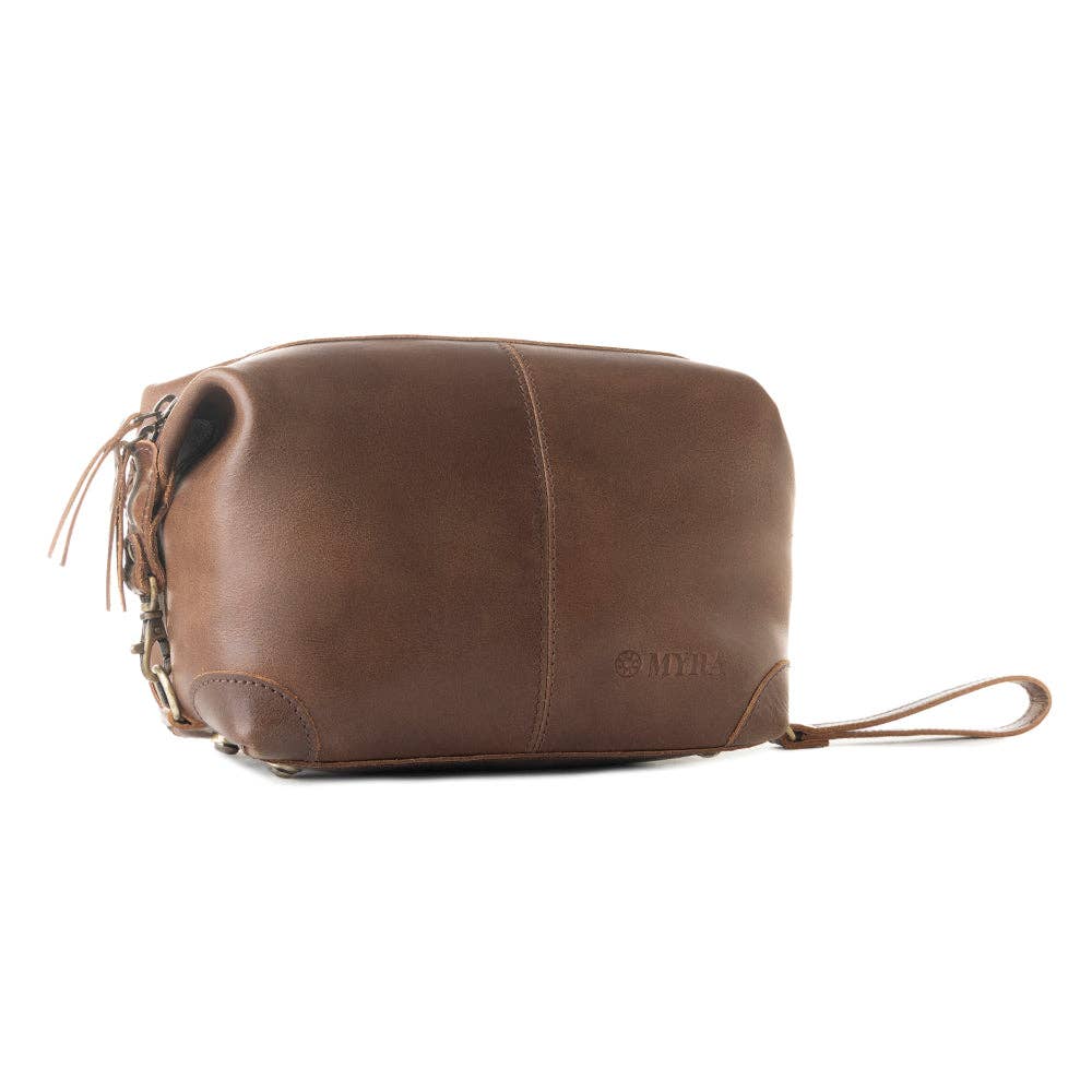 Drifter Leather Toiletry for Men in brown