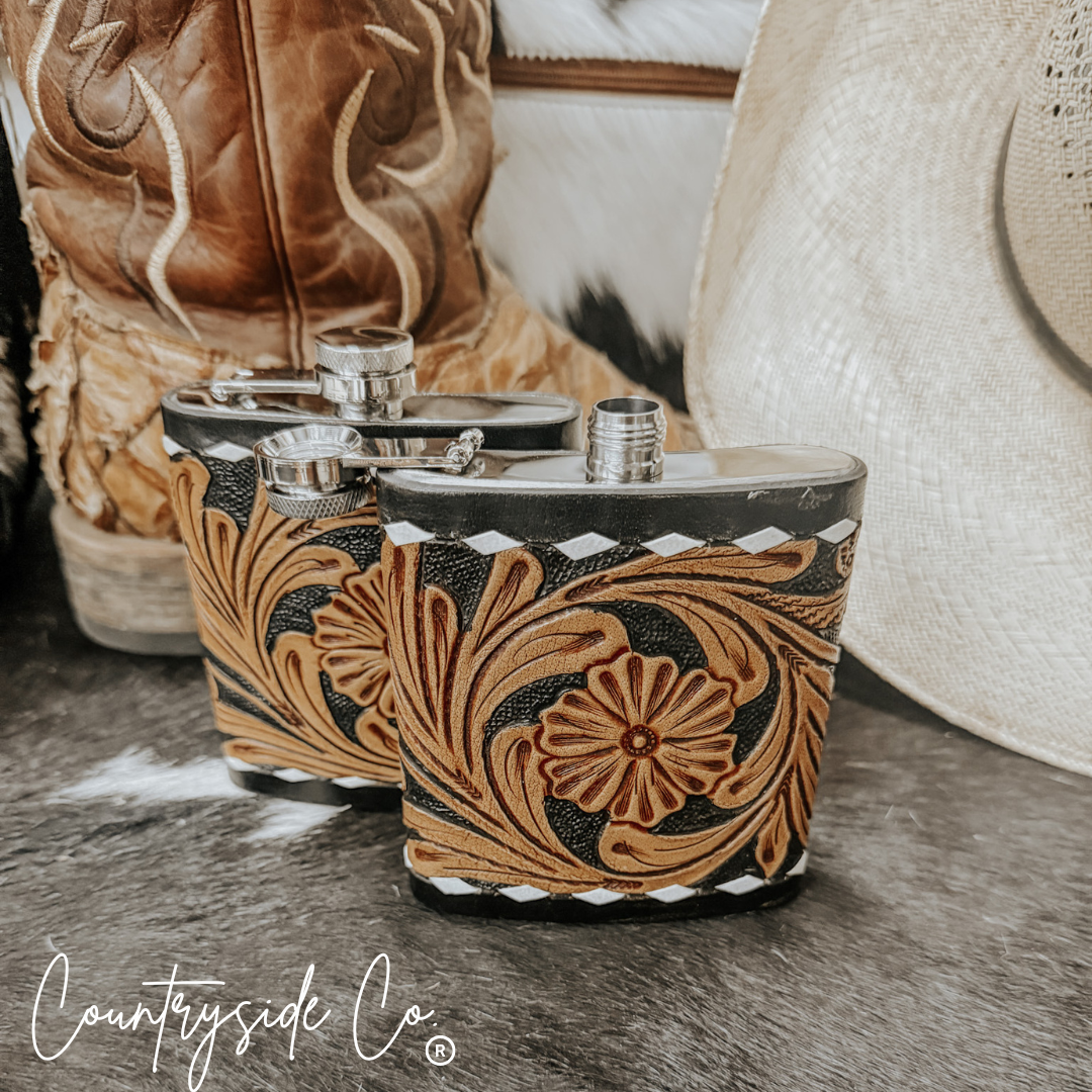 Legend Leather Flask Stainless Steel Men & Women Gift