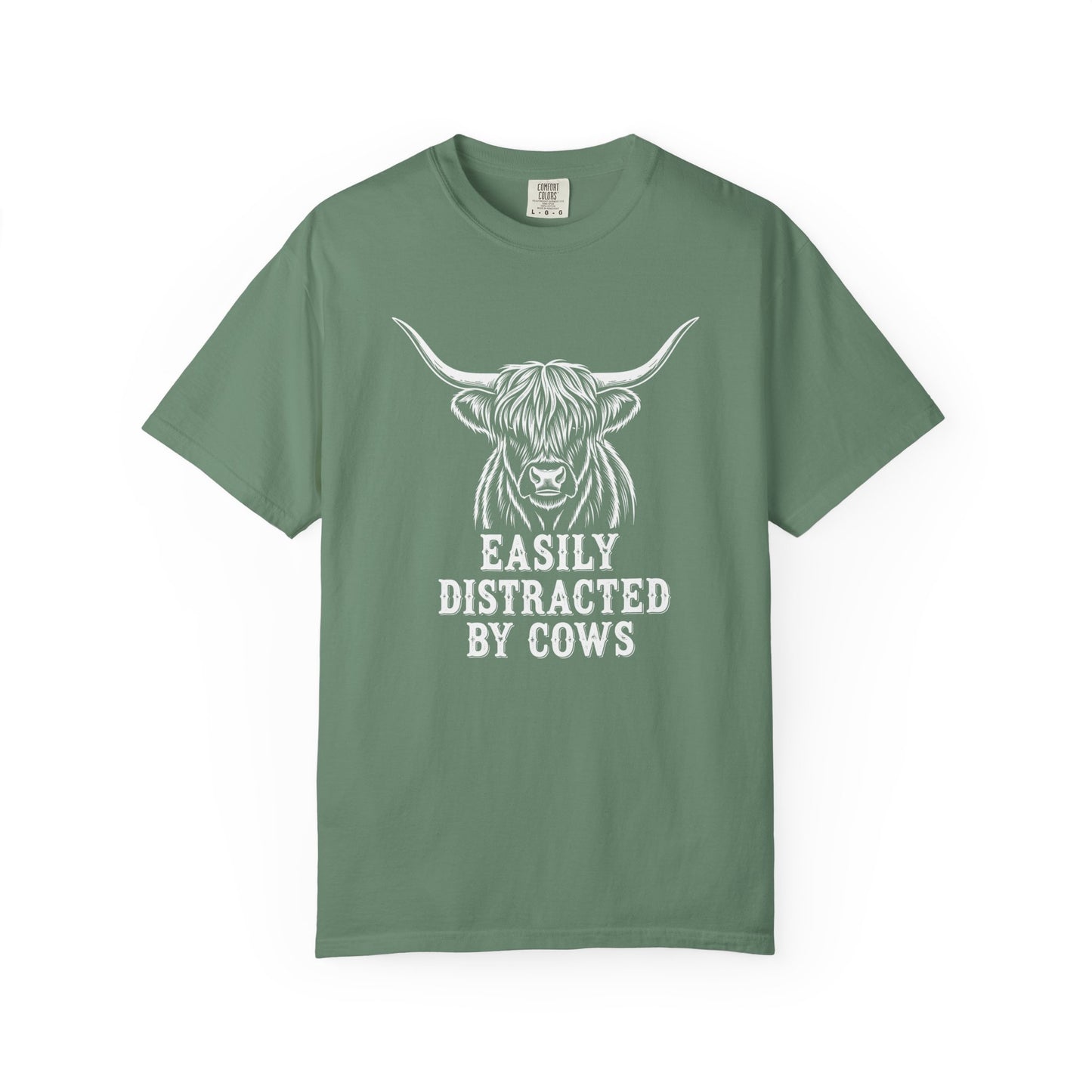 Easily Distracted by Cows T-shirt, Unisex Tee, Gift for Farmers, Animal Lover Shirt, Cute Cow Apparel, Casual Wear