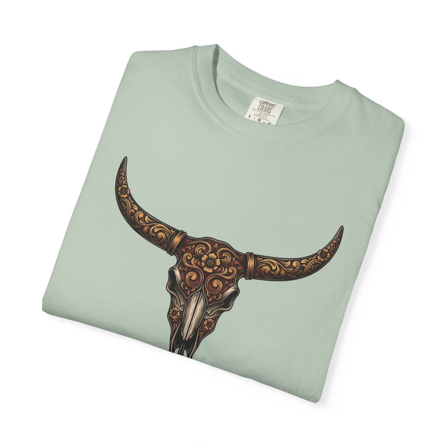 Bohemian Bull Skull T-Shirt, Unisex Vintage Style Tee for Trendy Outings, Gift for Friends, Festival Apparel, Casual Everyday Wear