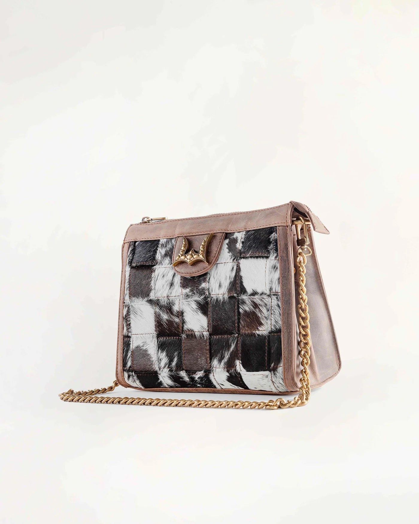 Loyal West Scrappy Medium Chainbag - In Cowhide And Calfskin