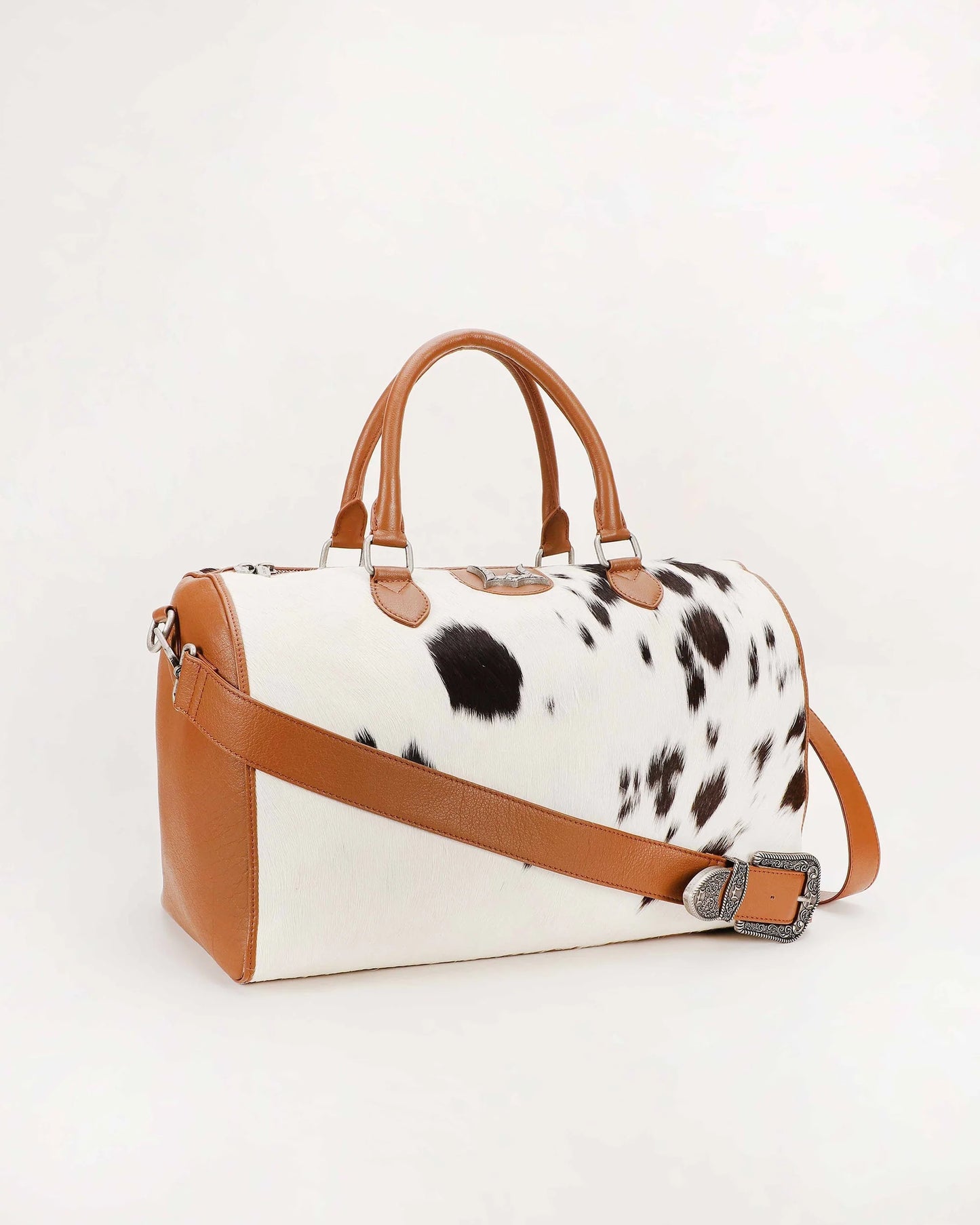 Loyal West Silver Standard Medium Duffle Bag - In Cowhide And Calfskin