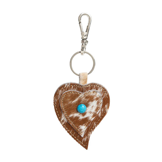 Myra Heart's Love Key Fob in Caramel